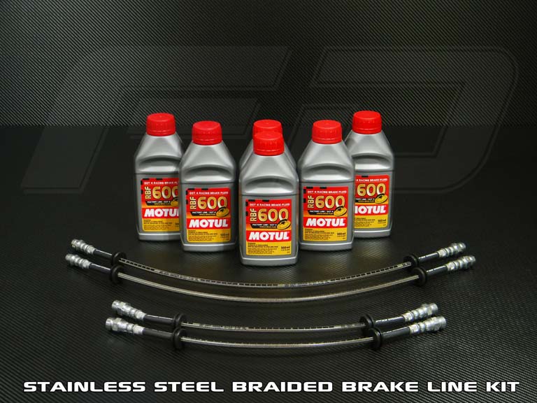 Performance Stainless Steel Braided Brake Lines for Ferrari 360