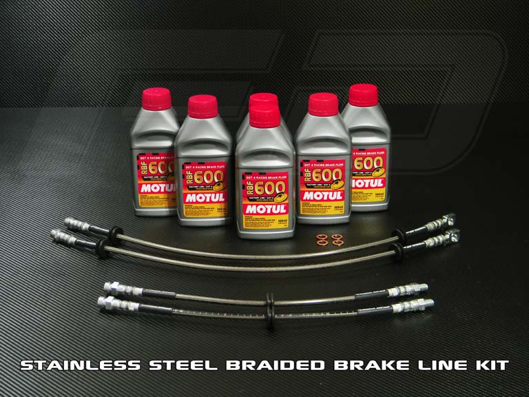 Performance Stainless Steel Braided Brake Lines for Maserati Grecale