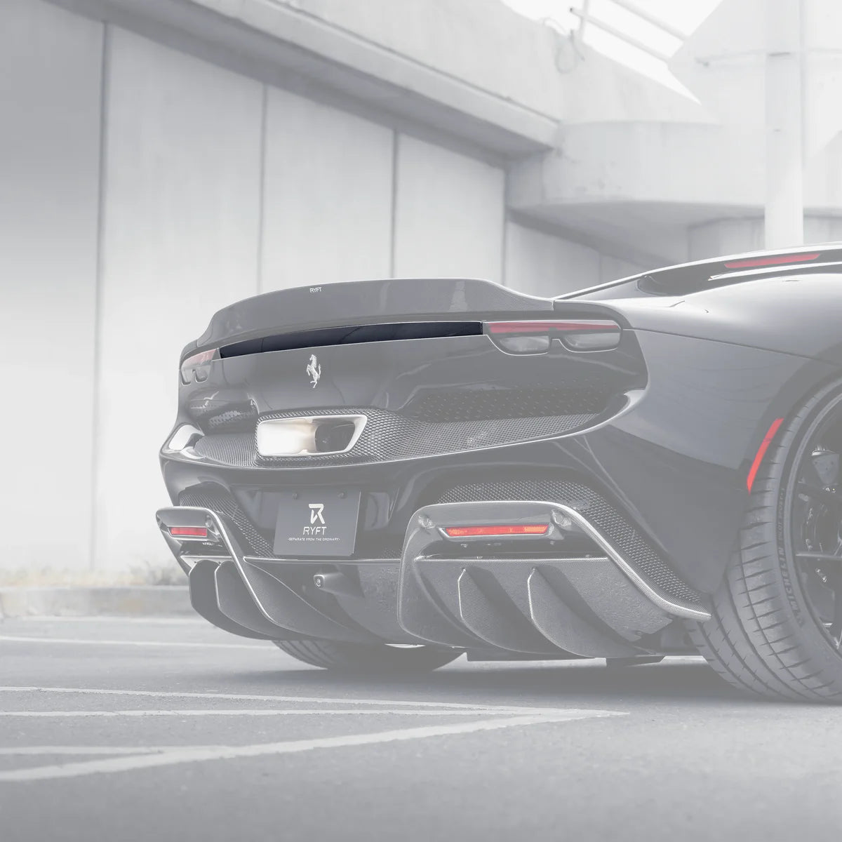 RYFT Carbon Fiber Active Spoiler For Ferrari 296 GTB