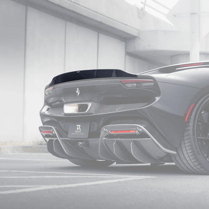 RYFT Carbon Fiber Ducktail Integrated Spoiler For Ferrari 296 GTB