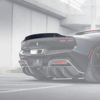 RYFT Carbon Fiber Ducktail Integrated Spoiler For Ferrari 296 GTB