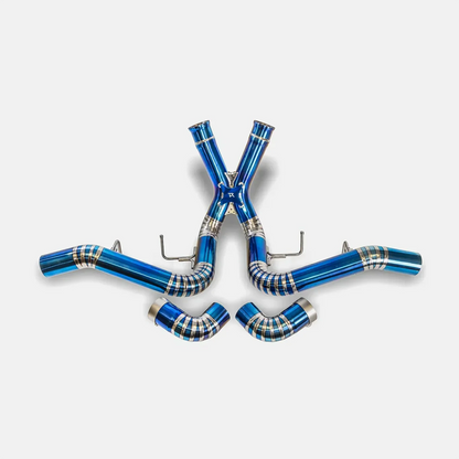 RYFT Titanium Race Exhaust w/ Blue Tips For McLaren 570S