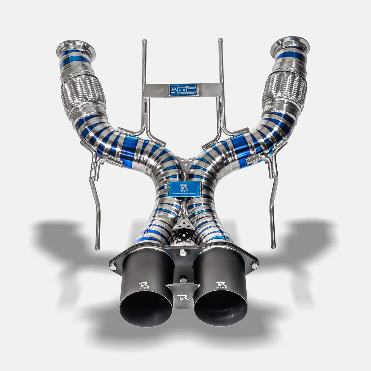 RYFT Race Titanium Exhaust w/ Satin Black Tips For McLaren 750S