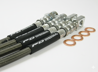 Conductos de freno trenzados de acero inoxidable de alto rendimiento para Ferrari F355