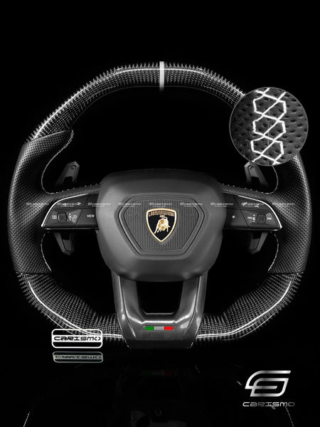Carismo Steering Wheel For Lamborghini Urus - Signature - Gloss Carbon - Perforated Leather
