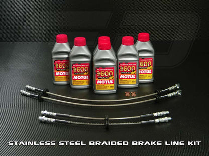 Performance Stainless Steel Braided Brake Lines for Maserati Quattroporte (2004-2012)