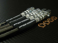 Performance Stainless Steel Braided Brake Lines for Maserati Grecale