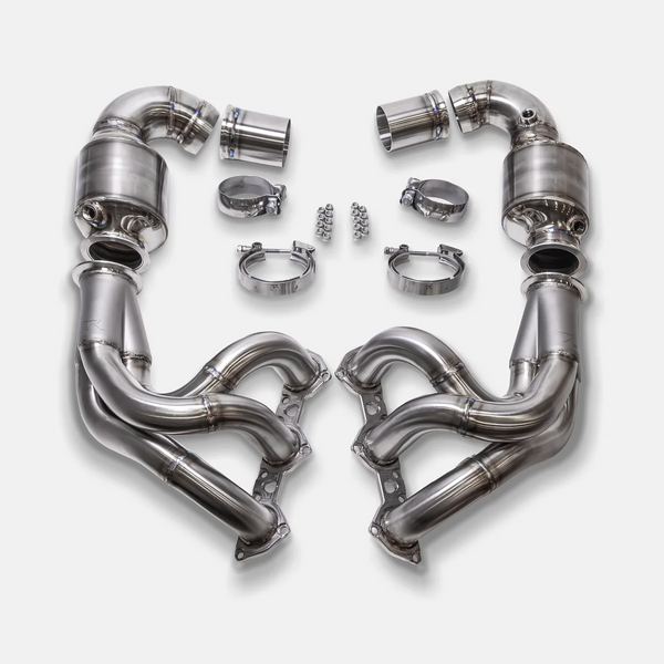 RYFT Hybrid Stainless Steel Inconel Long Tube Headers w/ HJS 200 Sport Cats For Porsche GT3RS