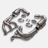 RYFT Hybrid Stainless Steel Inconel Long Tube Headers w/ HJS 200 Sport Cats For Porsche 992 GT3