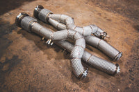 Tubos de escape delanteros de flujo libre Lamborghini Aventador / S / SV / SVJ - Longitud equivalente 