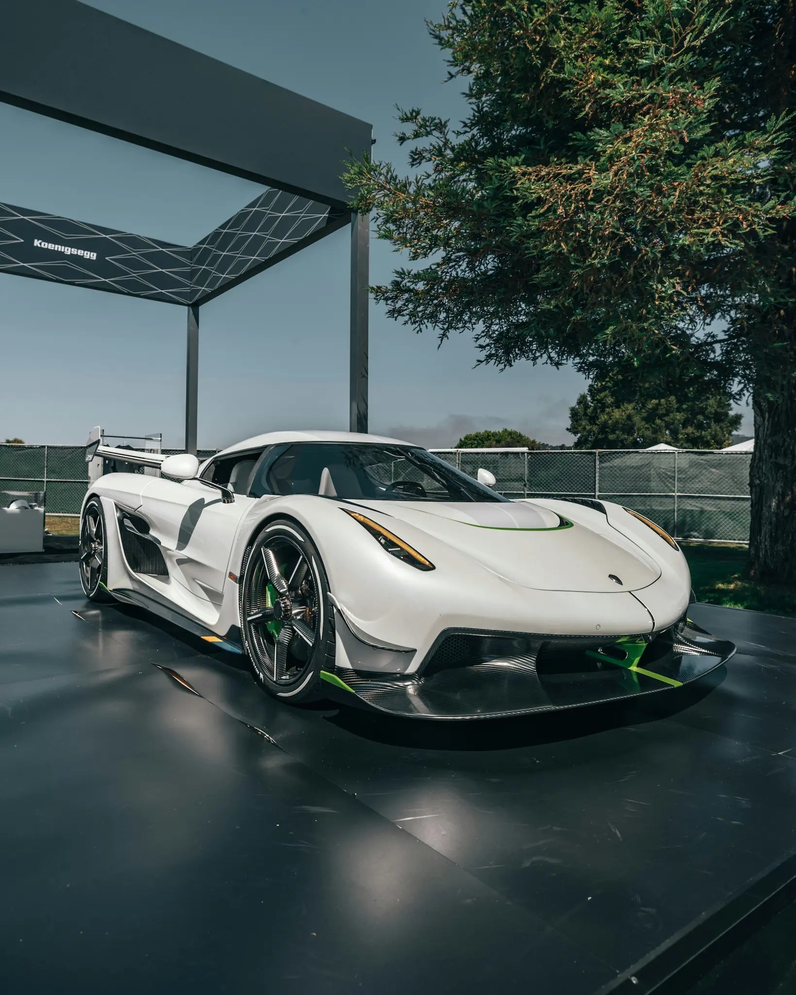 white supercar